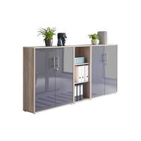Aktenschrank Office Edition Sw Set 8 Eiche/Anthrazit - Anthrazit Hochglanz/Sonoma Eiche, MODERN, Holzwerkstoff (213/114/33cm) - MID.YOU