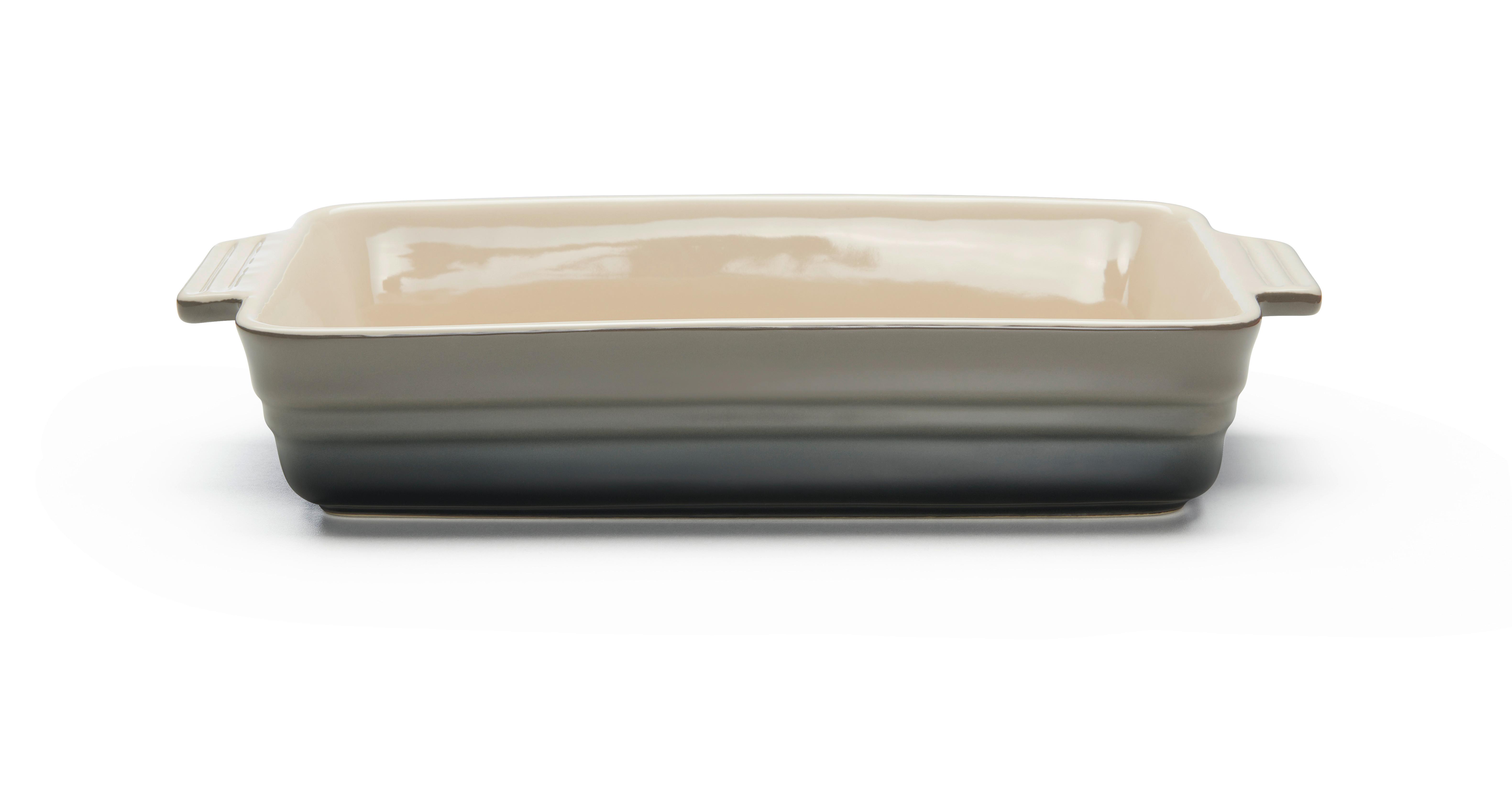Auflaufform Elisa L Grau - Grau, Konventionell, Keramik (37,7/20,9/6,9cm) - Modern Living