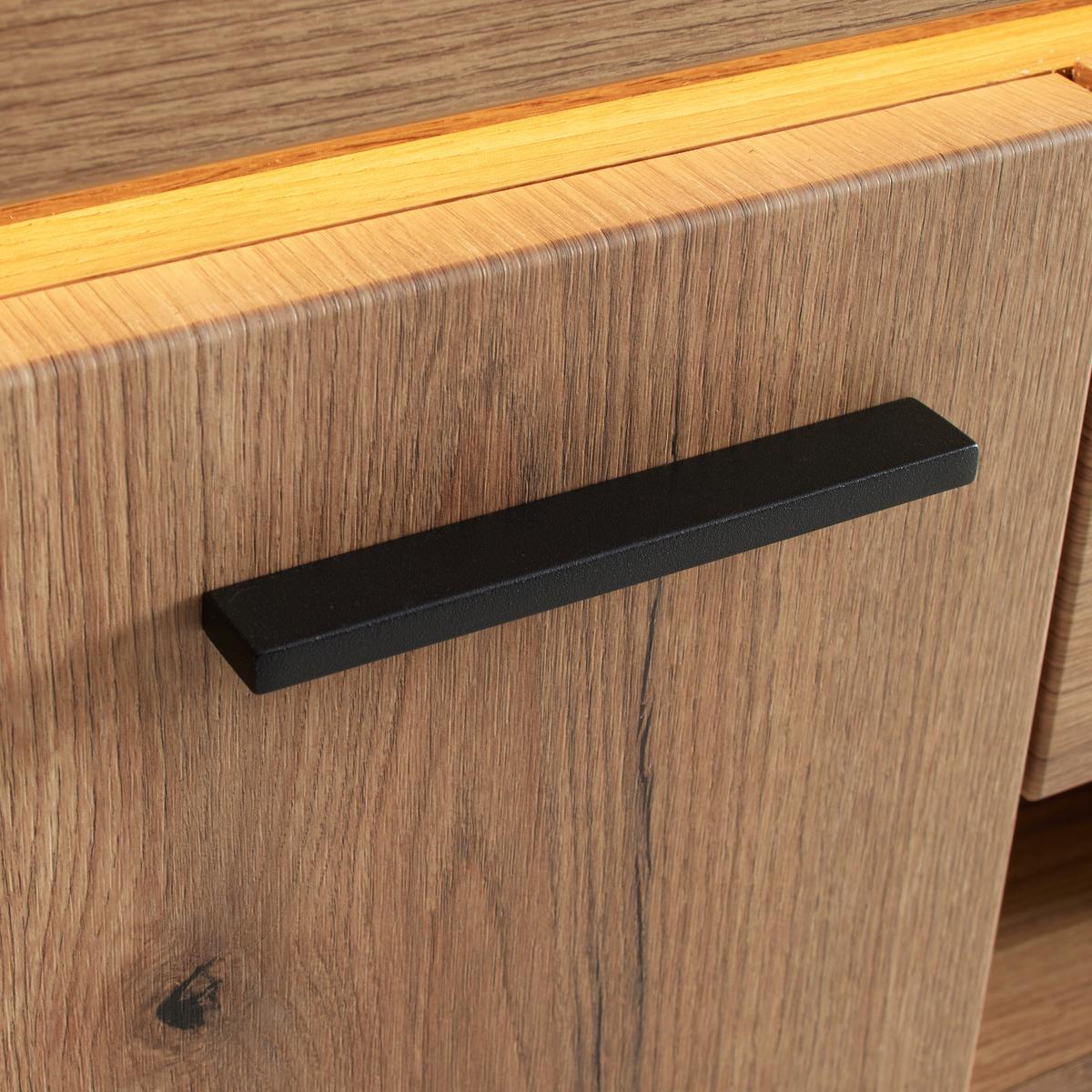 TV-Element Alameda Eichefarben - Eichefarben/Anthrazit, Modern, Holzwerkstoff/Metall (210/65/50cm) - Mömax