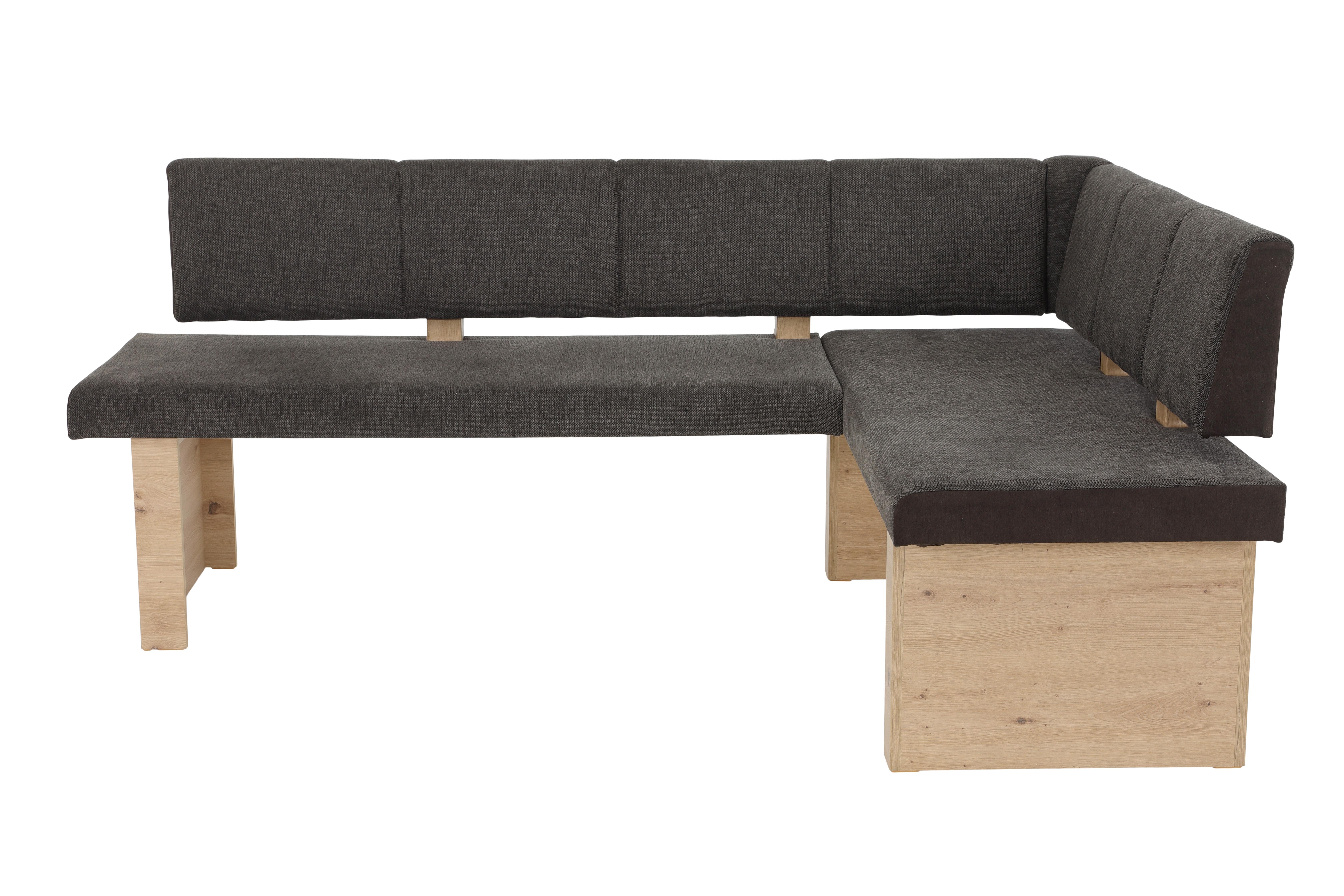 ECKBANK LINN EB - Braun/Eiche Artisan, MODERN, Holzwerkstoff/Textil (140/200cm) - P & B