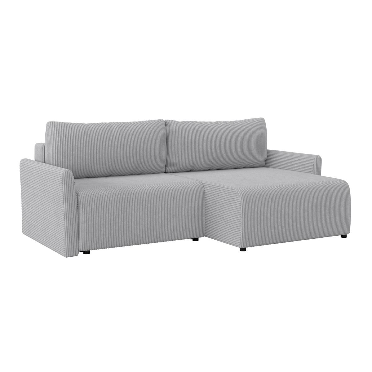 Kutna Garnitura Sonos - srebrne boje/crna, Moderno, tekstil (228/146cm) - Modern Living