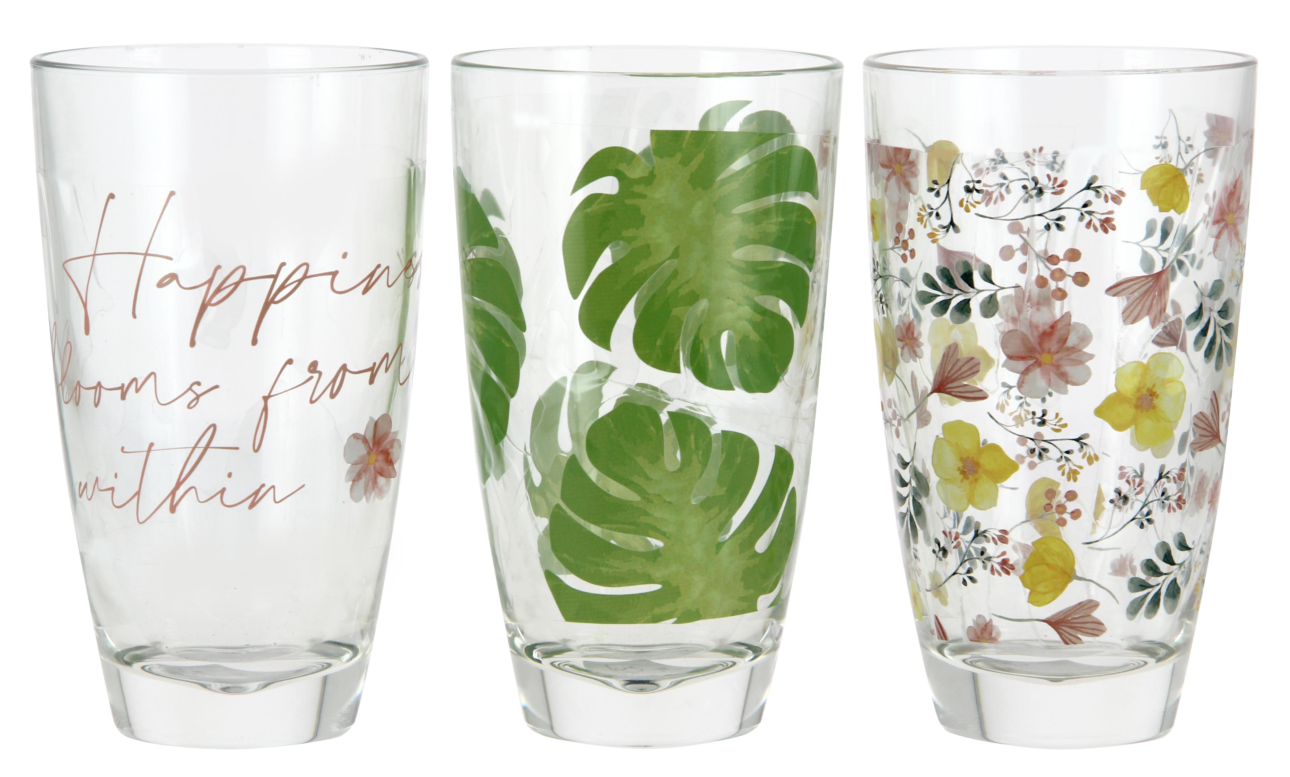 Trinkglas Summer in diversen Designs - Multicolor, Glas (7,9/13,8cm) - Modern Living
