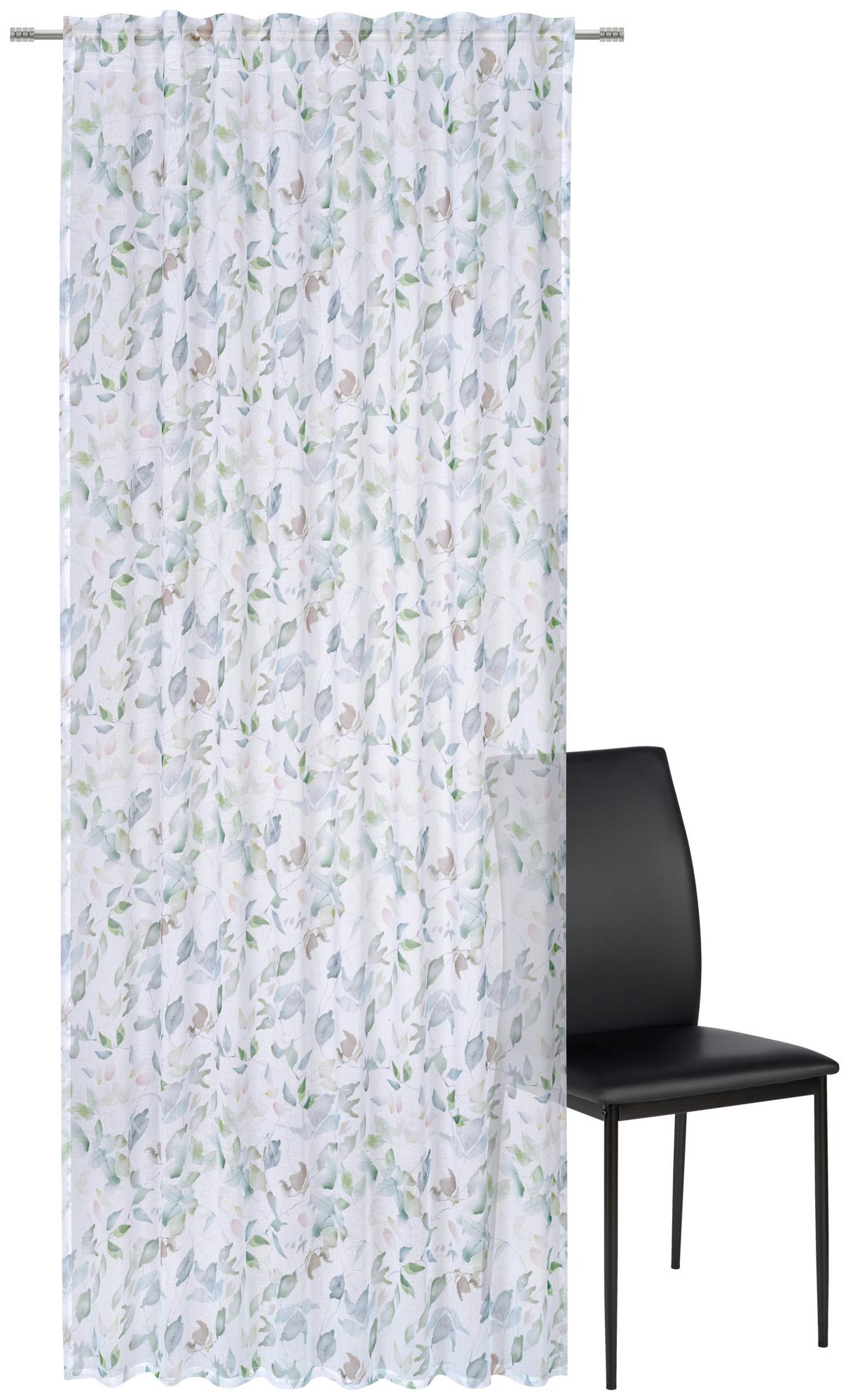 ZASŁONA GOTOWA CAI - niebieski, Natur, tkanina (135/245cm) - Esposa