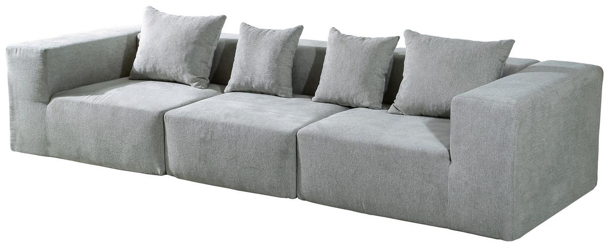 SOFA TRZYOSOBOWA VESPERA - szary, Design, tkanina (300/60/100cm) - P & B