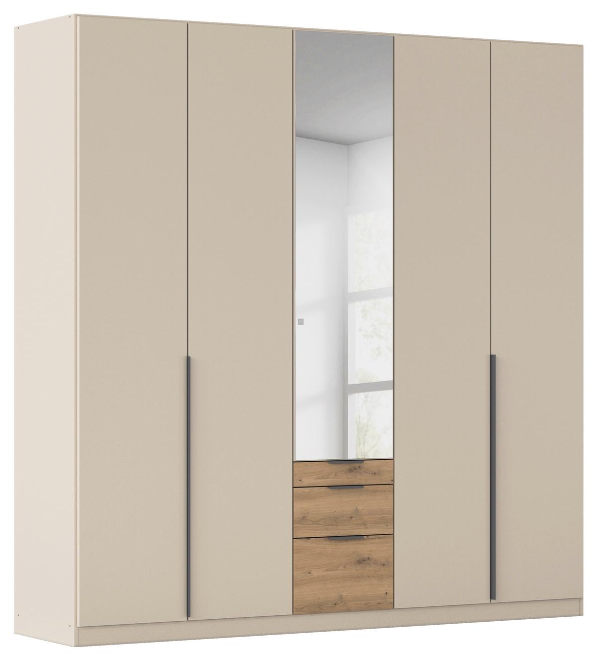 DULAP USI ROTATIVE ALABAMA - argintiu/culoare lemn stejar, Modern, material pe bază de lemn (226/229/54cm) - Modern Living