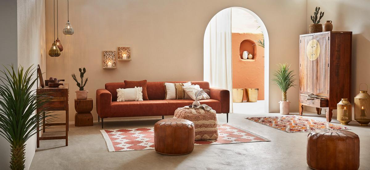 Tabure Iz Blaga Pouf - rjava, Trendi, usnje (52/40/52cm) - MID.YOU