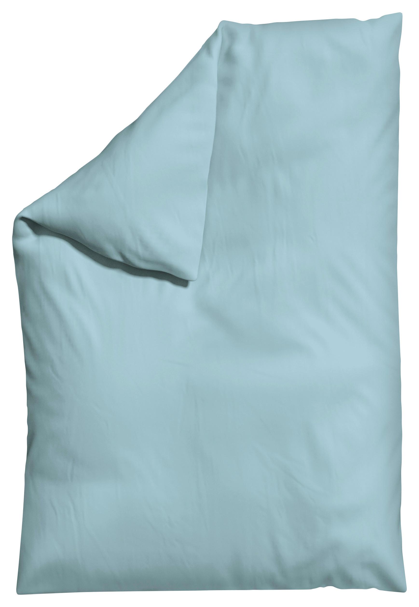 Bettdeckenbezug Woven Satin Hellblau ca. 135-140x200cm - Hellblau, Basics, Textil (135-140/200cm) - Schlafgut