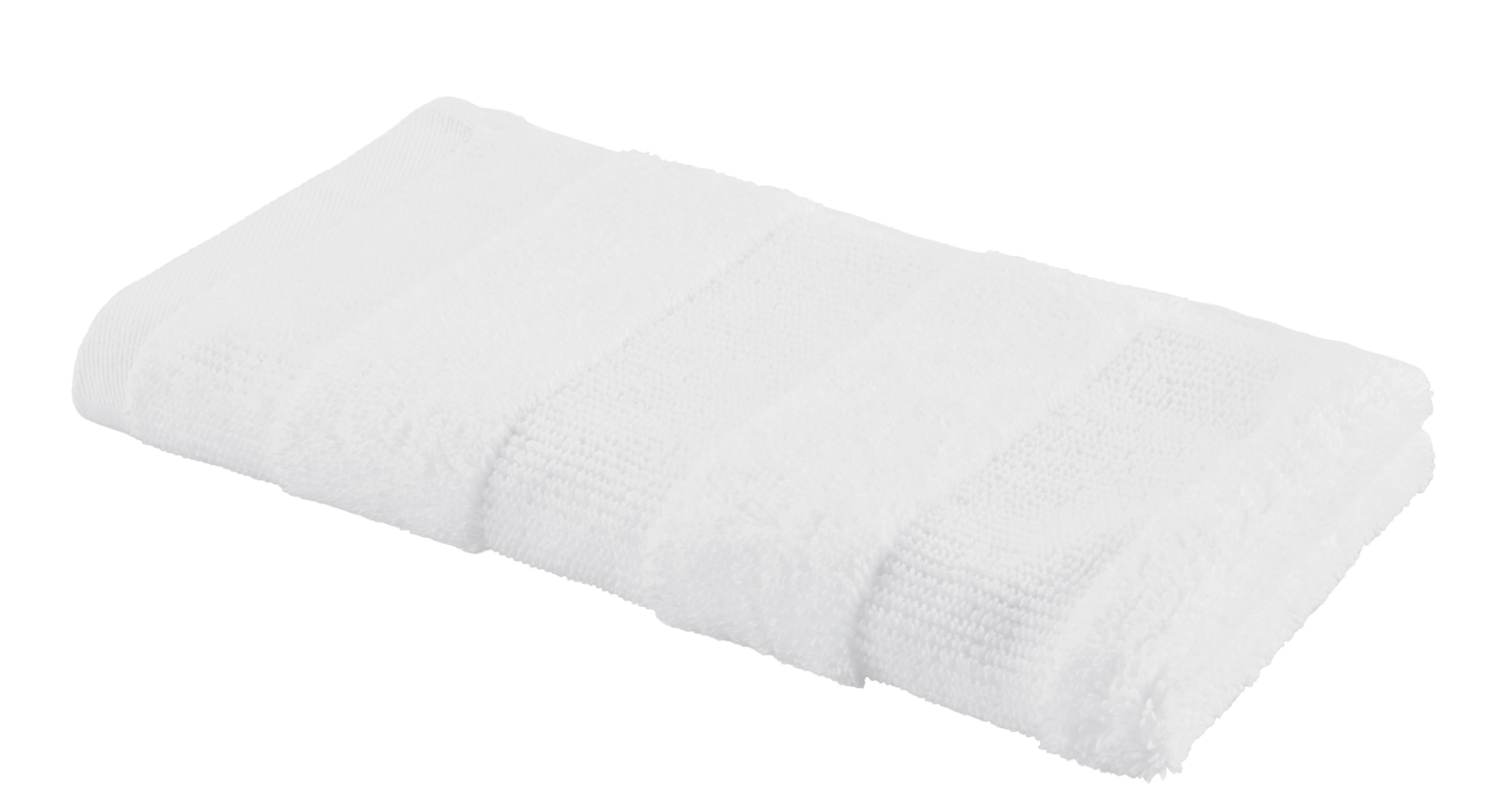 Gästetuch Chris in Weiß ca. 30x50cm - Weiß, Textil (30/50cm) - Premium Living