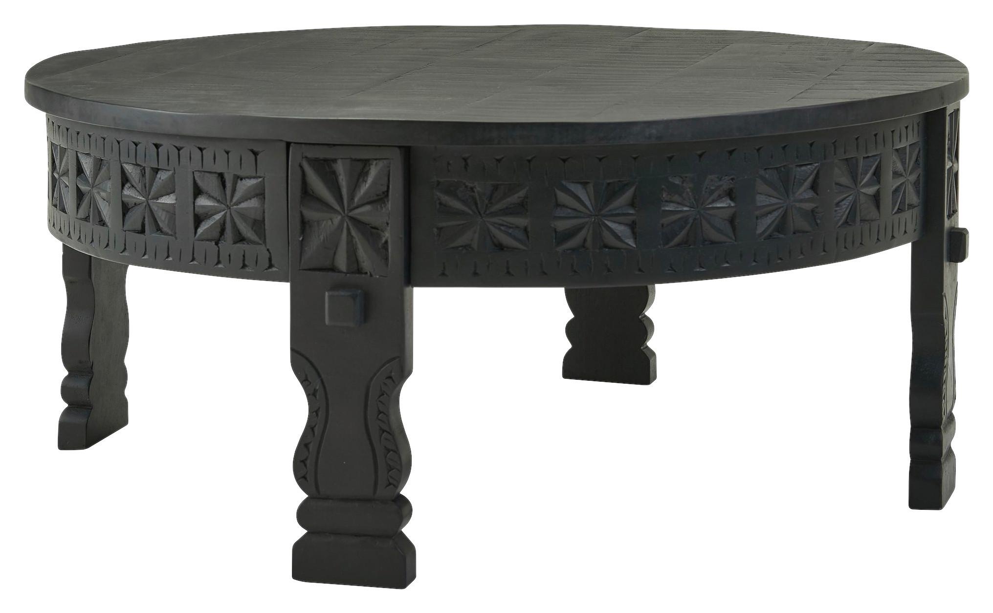 Klubska Miza Wohnling - črna, Moderno, les (80/80/36cm) - MID.YOU