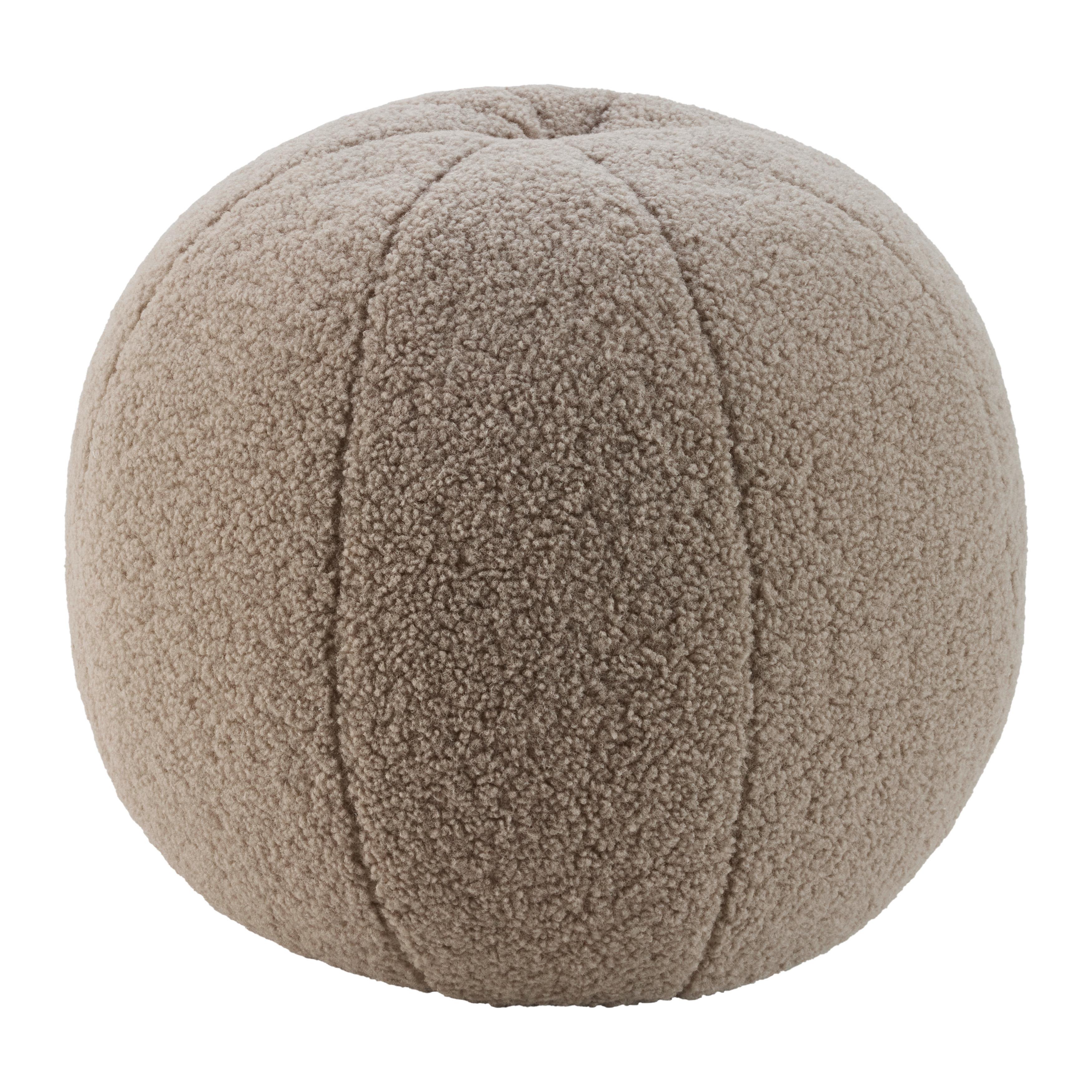 Pouf Ted Taupe Ø ca. 45cm - Taupe, Textil (45cm) - Mömax