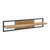 VÄGGHYLLA EVEREST -EXKLUSIV- - svart/naturfärgad, Natur, metall/trä (120/30cm) - Mömax
