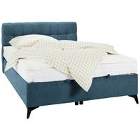 Boxbett Magic Hellblau ca. 140x200cm - Schwarz/Hellblau, KONVENTIONELL, Holzwerkstoff/Kunststoff (140/200cm) - Mömax