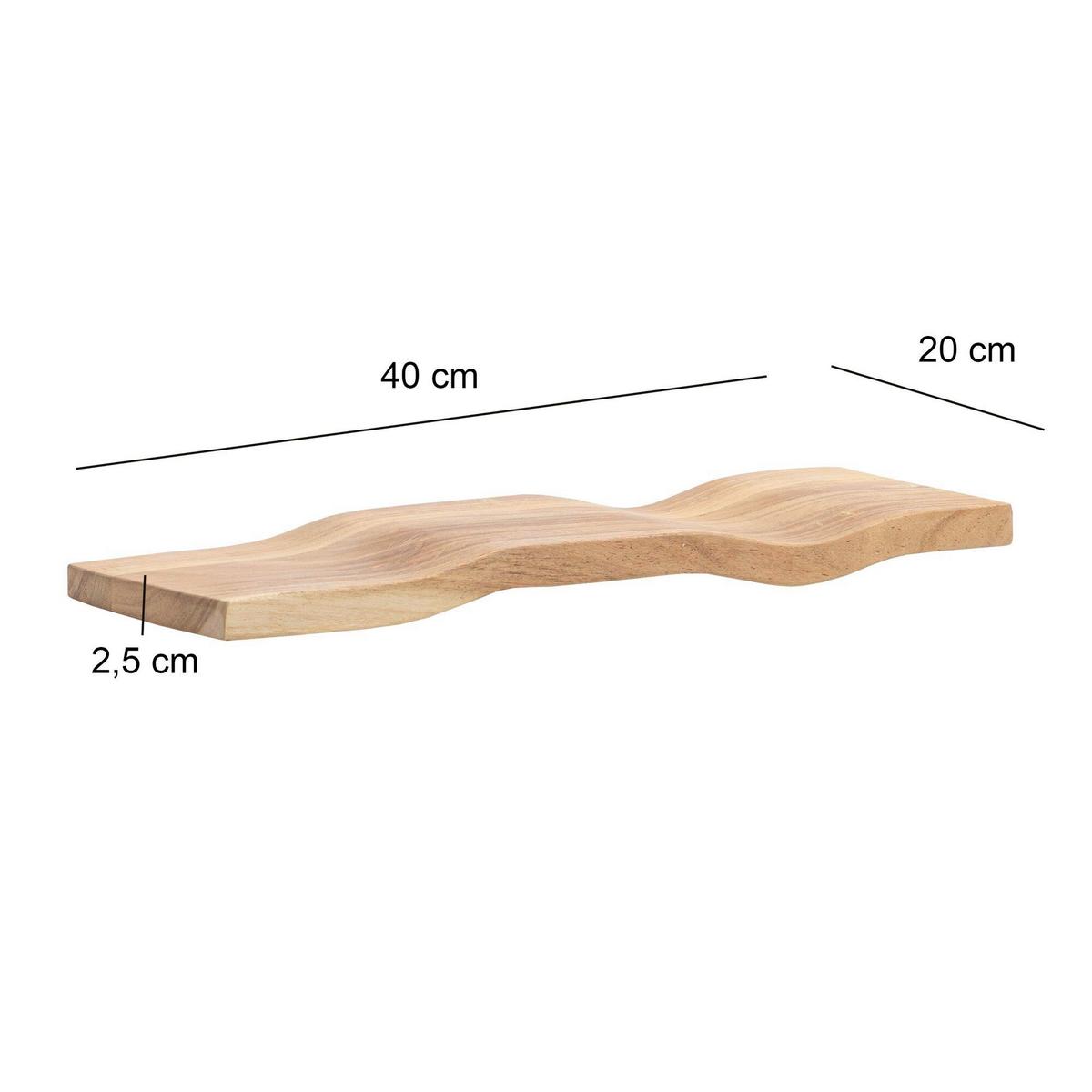 Wandboard Wl7.395 - Akaziefarben, Design, Holz (40/5/20cm) - Livetastic