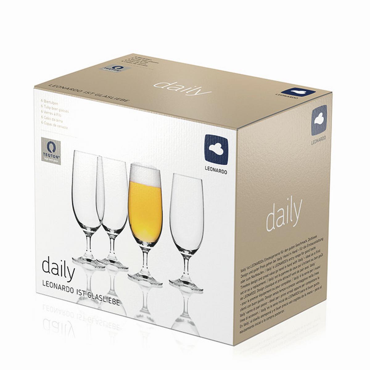 KOMPLET SZKŁA STOŁOWEGO 063318 - przejrzysty, Basics, szkło (19/7,5cm) - Leonardo