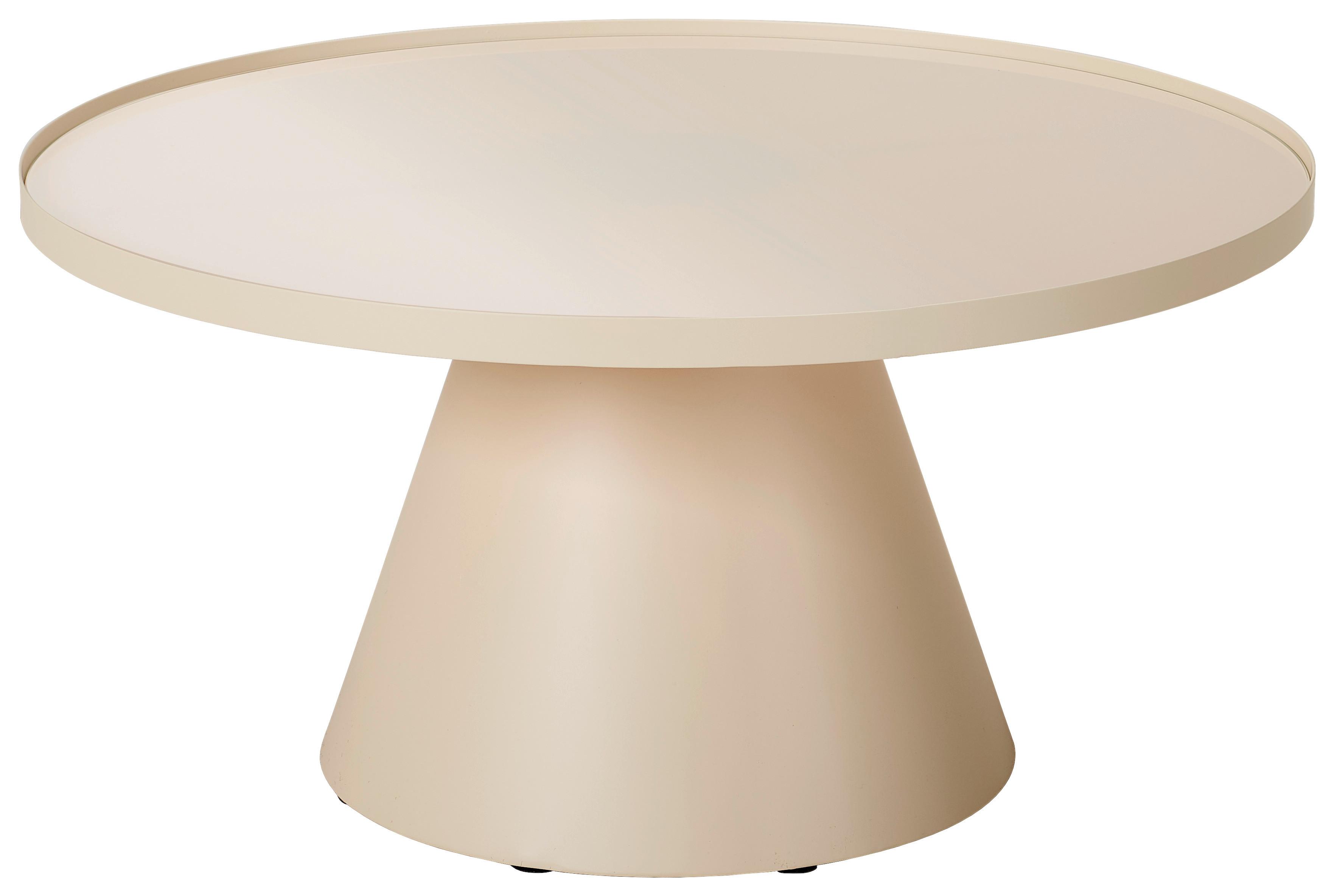 STOLIK KAWOWY CHLOE - kaszmir/kremowy, Design, metal/szkło (81/81/40cm) - Livetastic