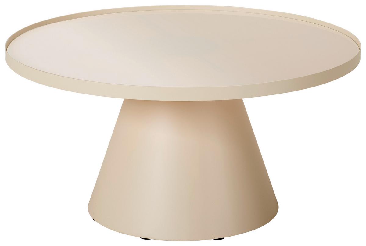 STOLIK KAWOWY CHLOE - kaszmir/kremowy, Design, metal/szkło (81/81/40cm) - Livetastic