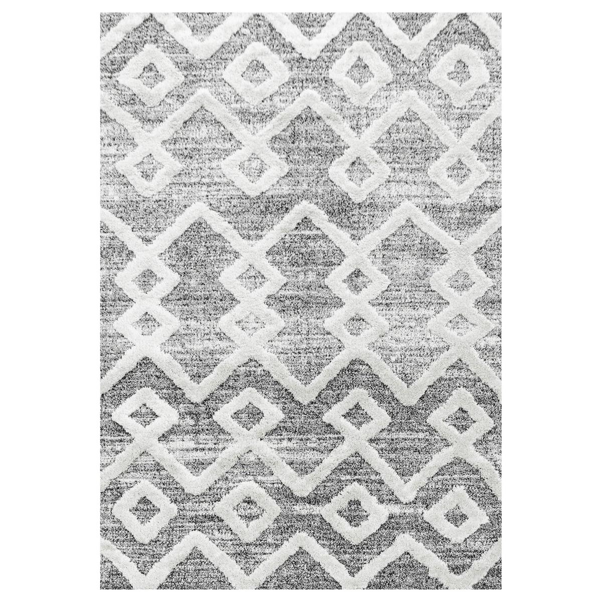 Webteppich Pisa Grau ca. 80x250cm - Grau, KONVENTIONELL, Textil (80/250cm)