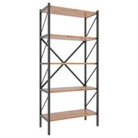 Regal Insasi, Hrast - medeni hrast, Moderno, leseni material (66/160/34cm) - MID.YOU