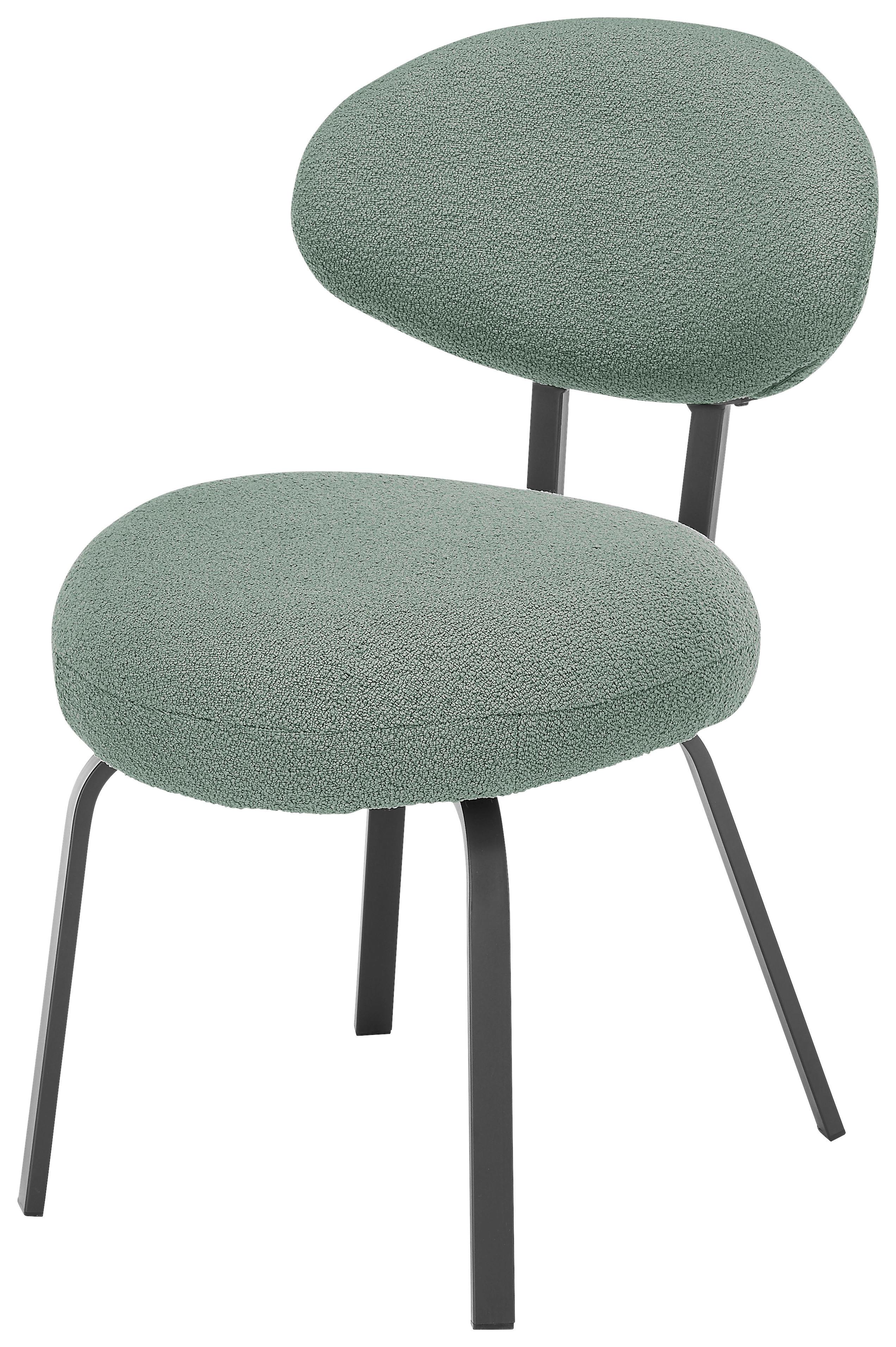 Stuhl in Petrol - Petrol/Schwarz, Modern, Textil/Metall (51/84/66cm) - Mömax