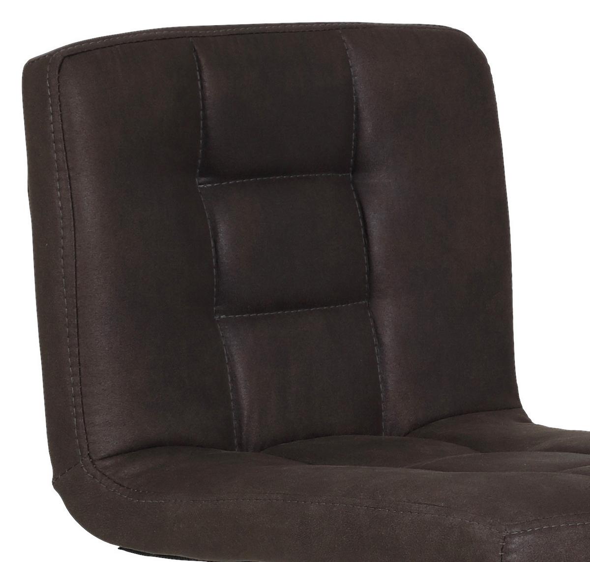 Barhocker-Set höhenverstellbar AMANDA I H - Schlammfarben/Dunkelgrau, MODERN, Textil/Metall (40/85/48cm) - MID.YOU