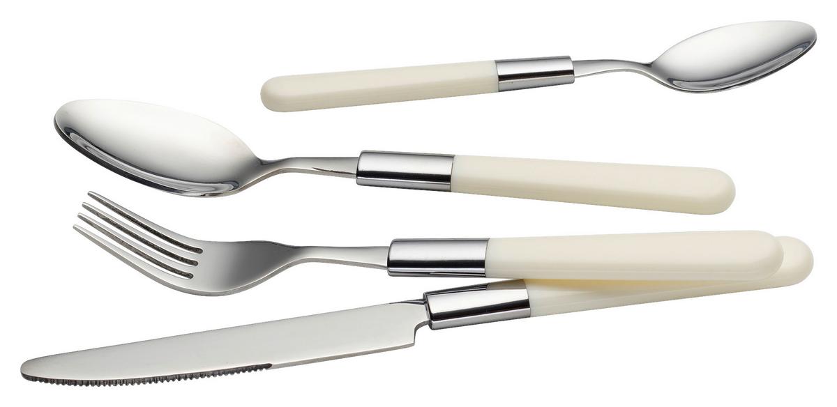 Besteckset Echtwerk Bistro Creme 16-teilig - Creme, Design, Metall - Echtwerk