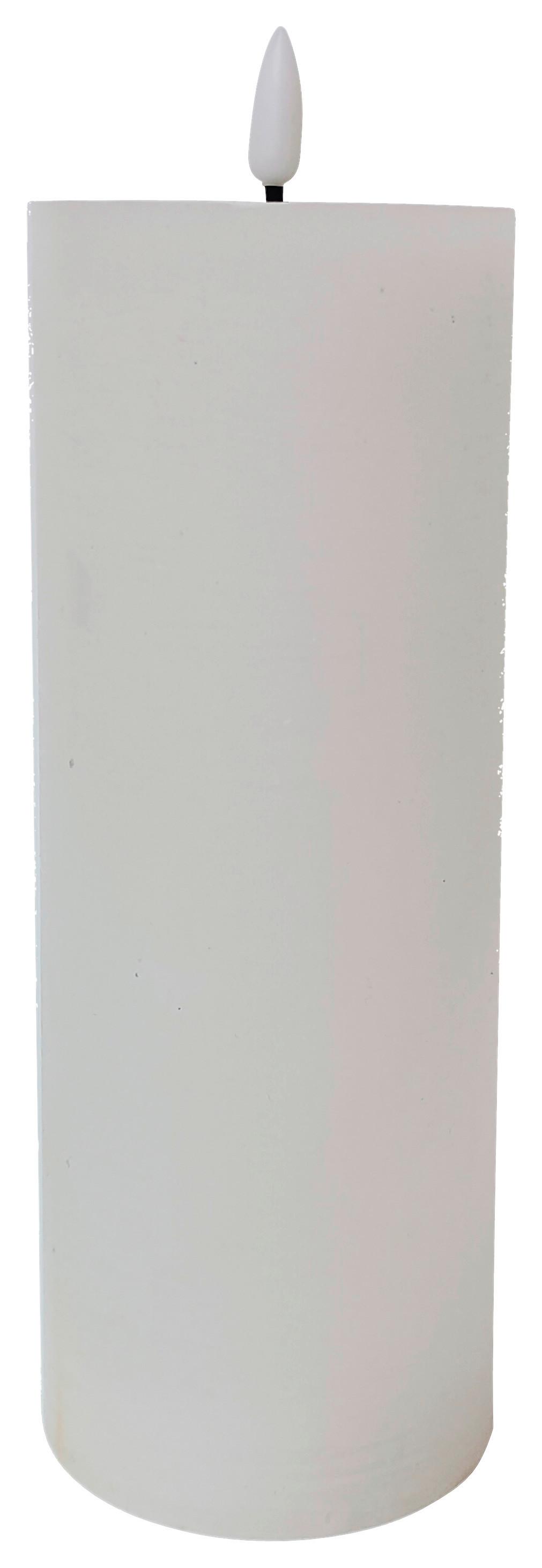 Kerze mit LED Mandy in Weiss - Weiss (7,5/17,5cm) - Premium Living