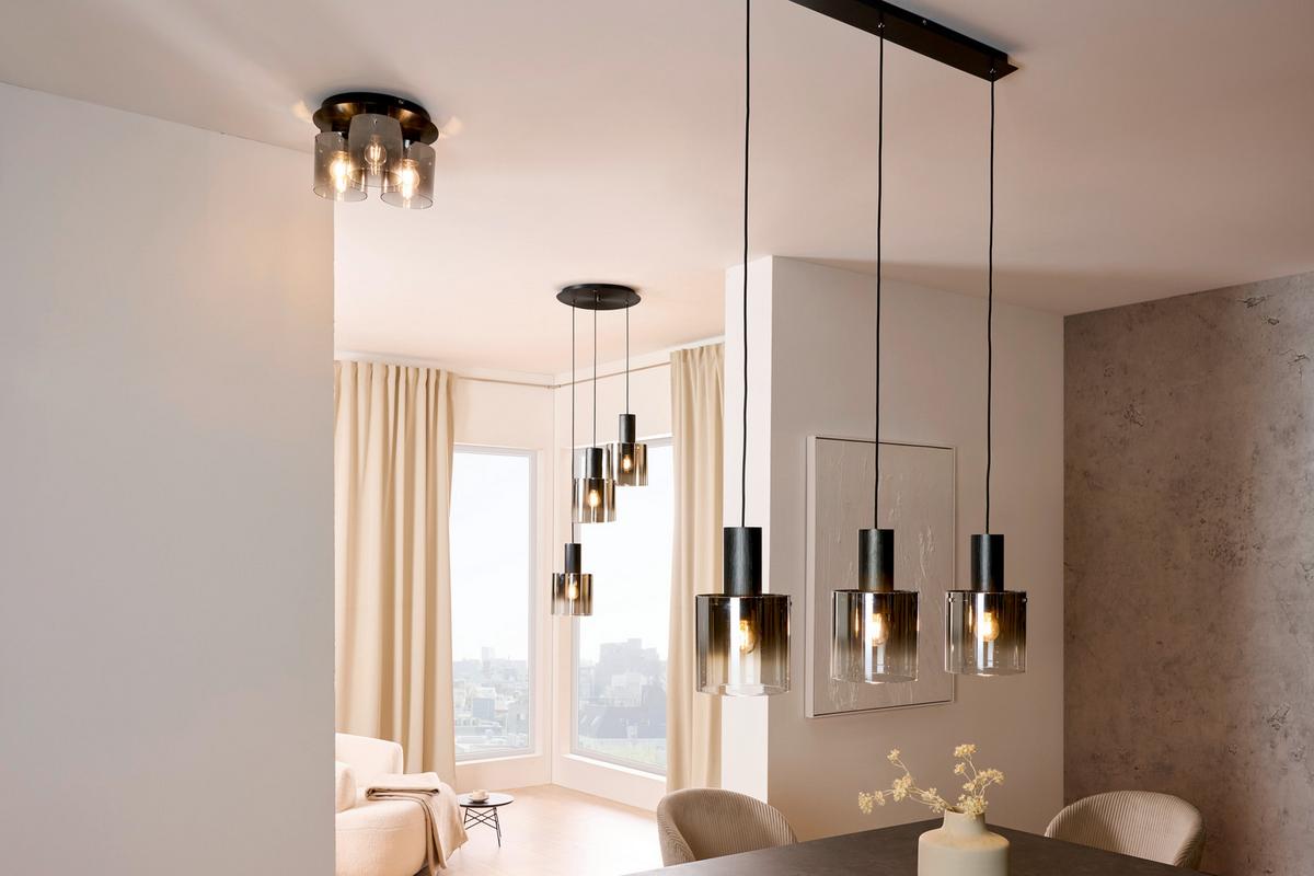 LAMPA WISZĄCA 91069A93 ALESUND - czarny, Design, metal/szkło (50/200cm) - Dieter Knoll