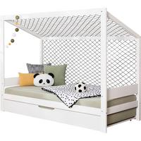 Postelja Soccer, 90x200cm, 2x Letveno Dno, Brez Vzmetnice - bela, Moderno, les (90/200cm) - MID.YOU