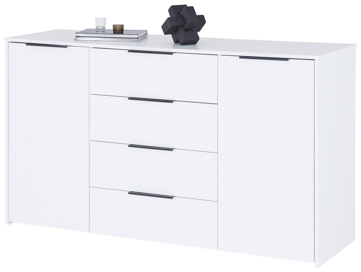 Comodă ALAN 5 - alb, Modern, material pe bază de lemn (161/93,4/50cm) - Modern Living