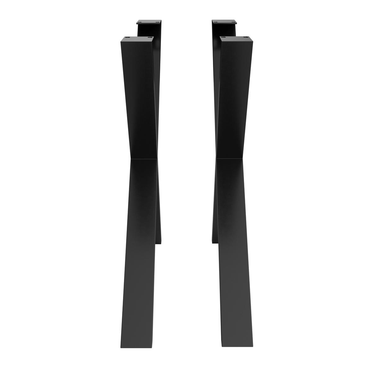 Tischgestell Noah Schwarz - Schwarz, MODERN, Metall (78/72/7,5cm) - Mömax