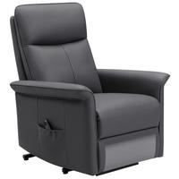 Relaxsessel Carlo Anthrazit - Anthrazit/Schwarz, KONVENTIONELL, Leder/Holz (77/103/84cm) - Mömax