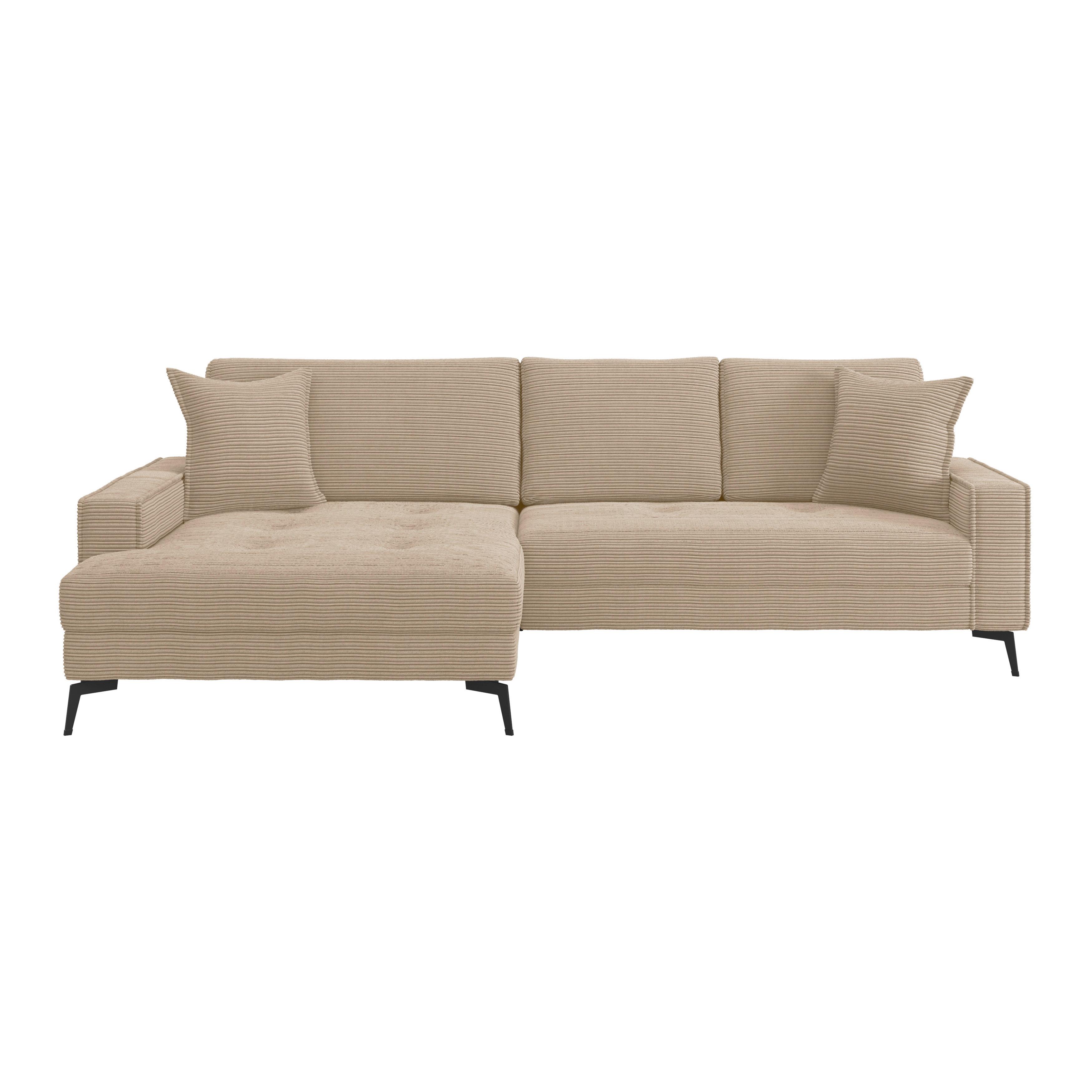 Kutna Garnitura Zero - bež/svijetlo siva, Trend, tekstil (173/286cm) - Modern Living