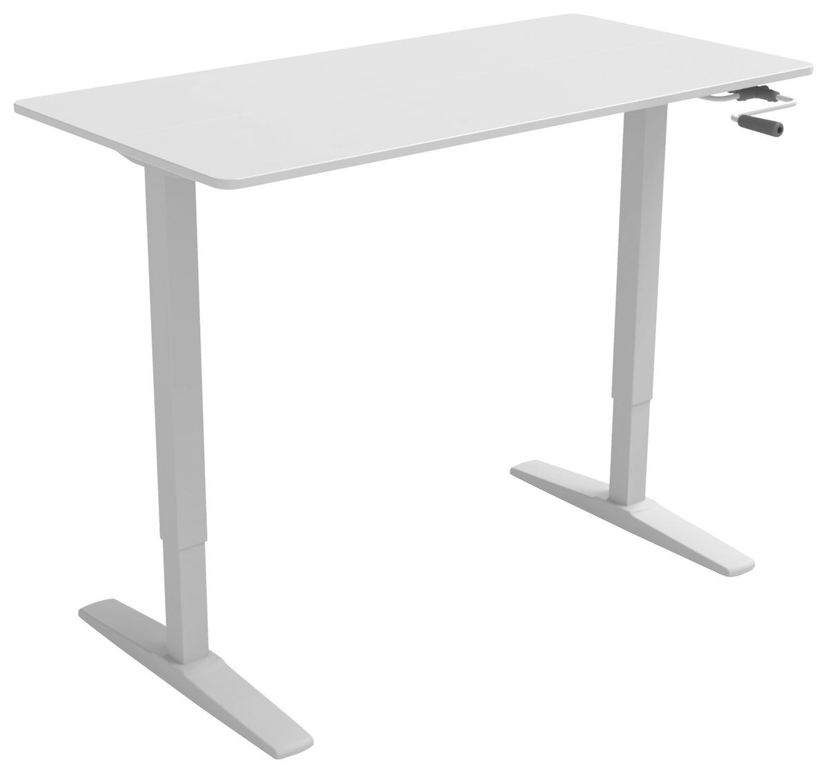 BIURKO KAMIL - biały, Modern, materiał drewnopochodny/tworzywo sztuczne (120/75-120/60cm) - MID.YOU