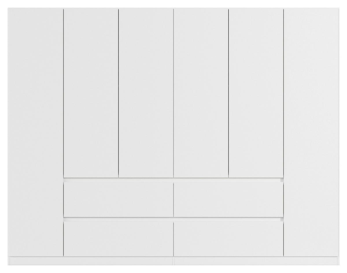 DULAP  USI ROTATIVE MAINZ - alb, Basics, material pe bază de lemn (271/210cm) - Modern Living