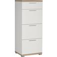 Kommode in Eichefarben/Weiß - Alufarben/Weiß, MODERN, Holzwerkstoff/Kunststoff (48/120/40cm) - Mömax modern living Kommode in Eichefarben/Weiß - Alufarben/Weiß, MODERN, Holzwerkstoff/Kunststoff (48/120/40cm) - Mömax modern living