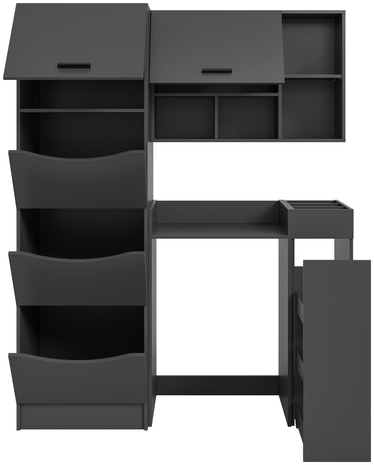 Omara Za Pralni Stroj Free, Antracit - antracit, Basics, leseni material (126/195/68cm) - MID.YOU