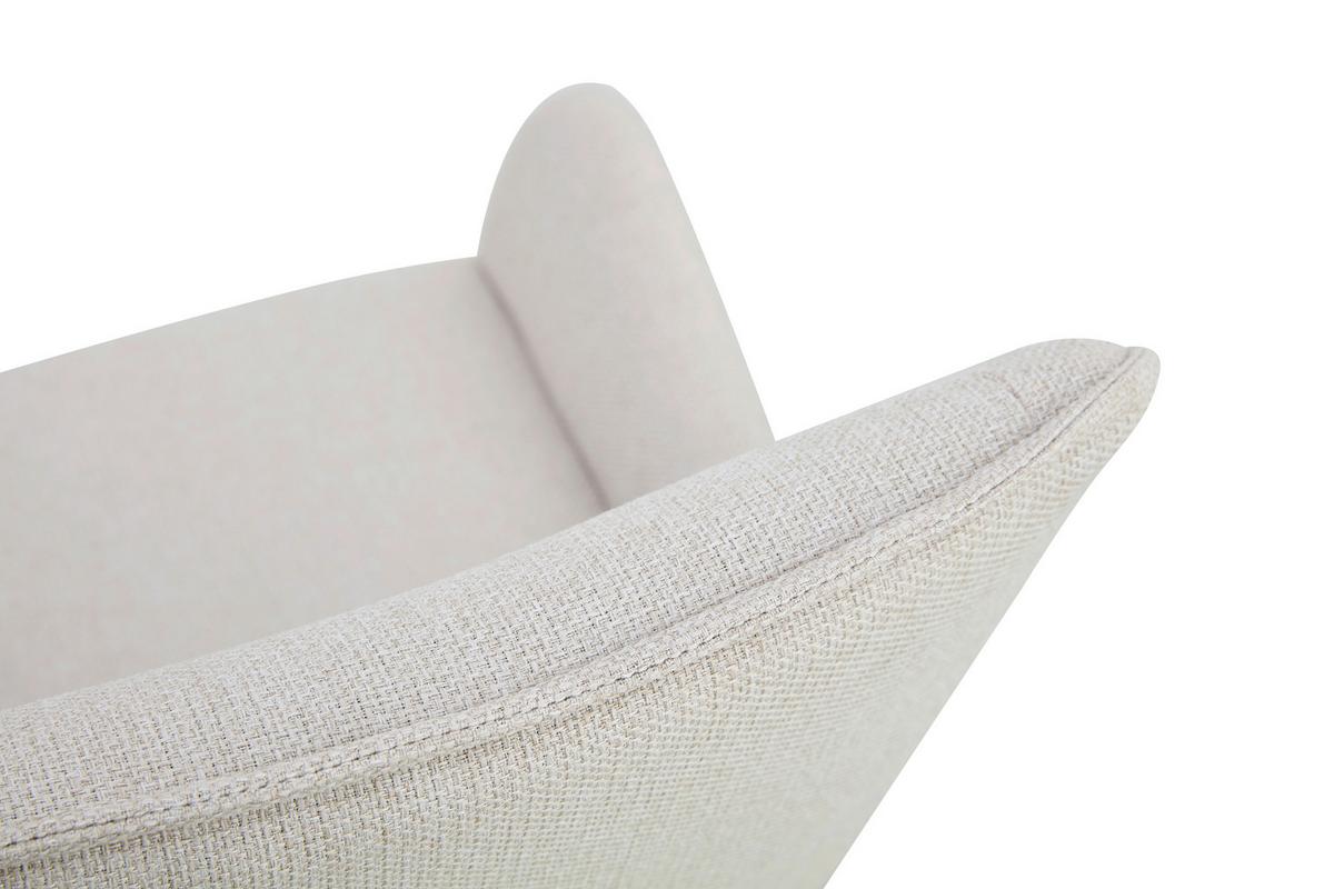 STUHL-SET HELEN - Creme/Schwarz, Modern, Textil/Metall (56/91/63cm) - MID.YOU