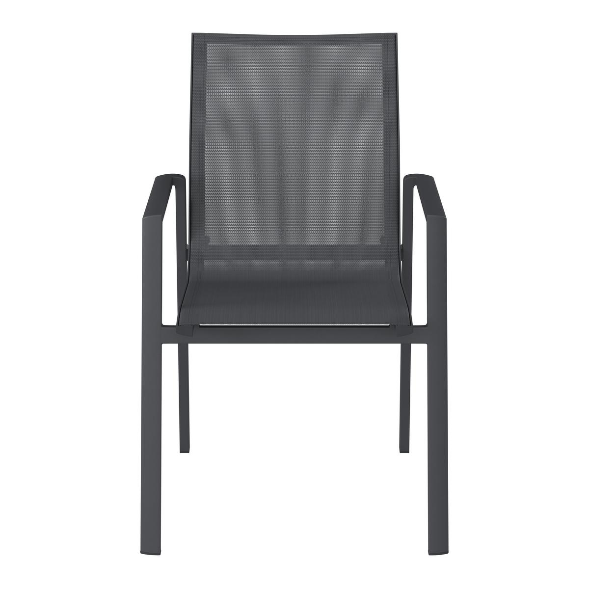 FOTEL SZTAPLOWANY AMPUERO - ciemnoszary, Modern, metal/tkanina (56.6/88.5/61.5cm) - Ambia Garden