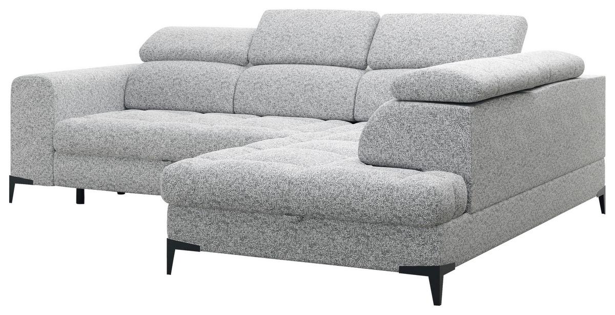 Sarokkanapé Mason - világosszürke/krémszínű, Modern, műanyag/faalapú anyag (271/211cm) - Mömax