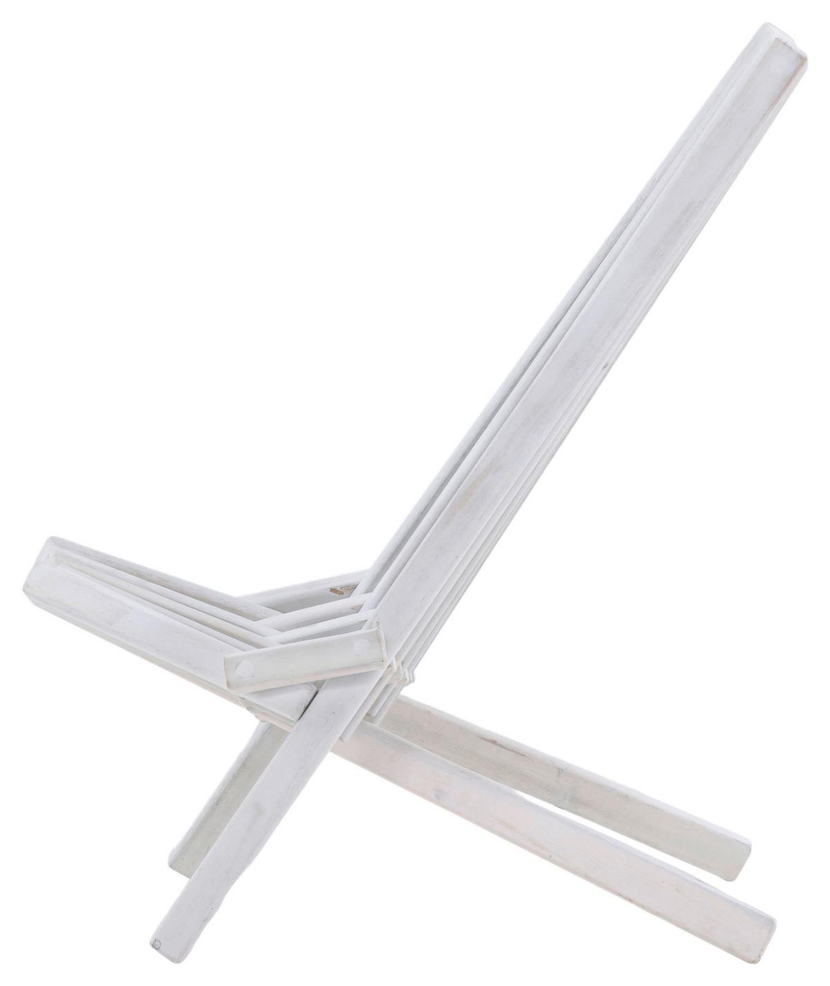 Strandsessel Asta ca. 57x79x73 cm Weiß - Weiß, KONVENTIONELL, Holz (57/79/73cm) - Gardenson