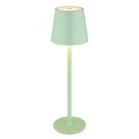 Akku-Tischleuchte Vannie Hellgrün max. 3 Watt - Weiss/Hellgrün, Trend, Kunststoff/Metall (10,6/36cm) - Globo