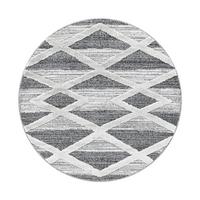 Webteppich Pisa Grau Ø ca. 160cm - Grau, KONVENTIONELL, Textil (160cm)