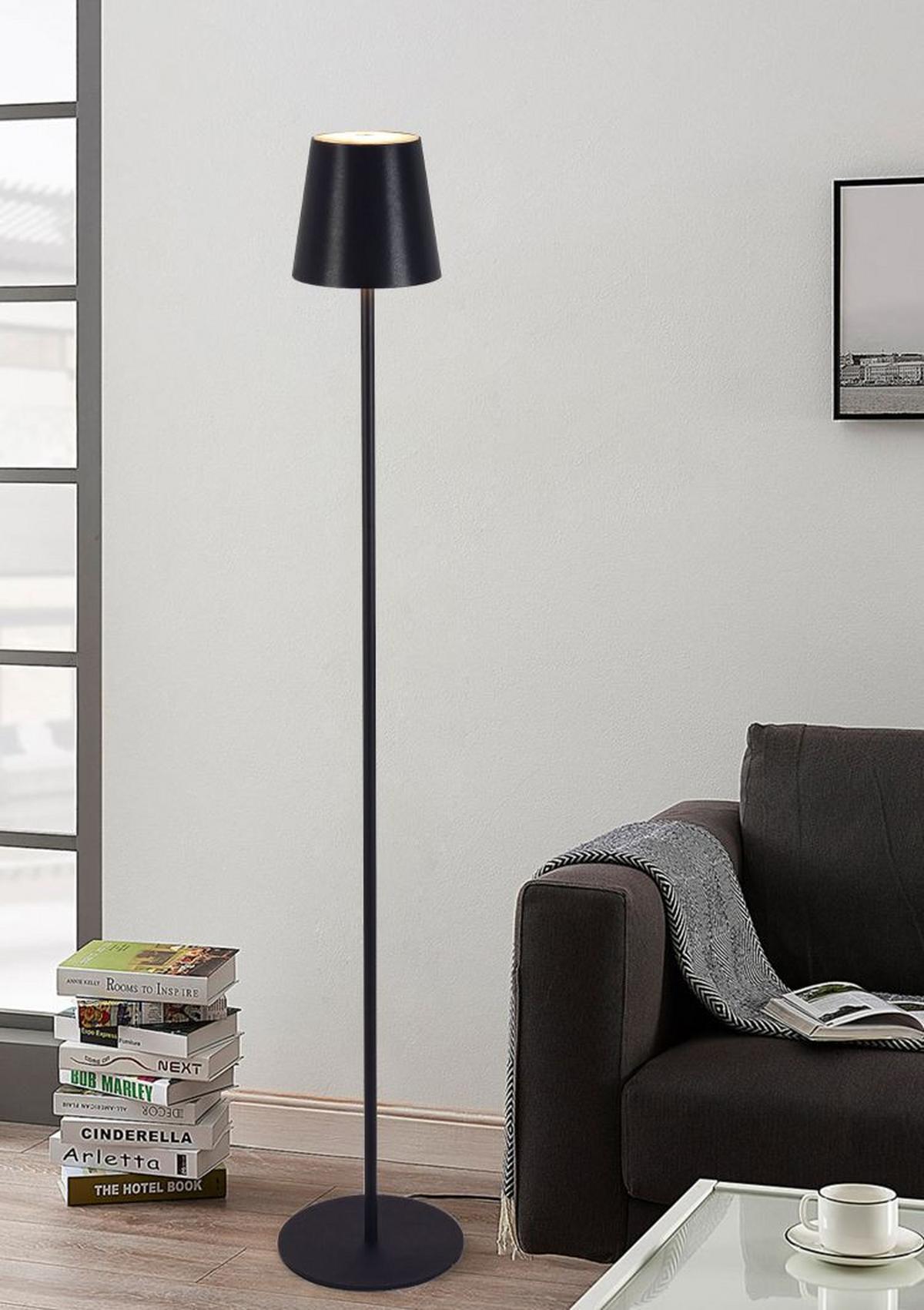 AKUMULATOROWA LAMPA STOJĄCA FORT LAUDERDALE *SBN* - czarny, Konventionell, tworzywo sztuczne/metal (22/130cm) - Novel