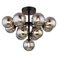 DECKENLEUCHTE 56143-13D - Schwarz, Design, Glas/Metall (56/43cm) - Globo