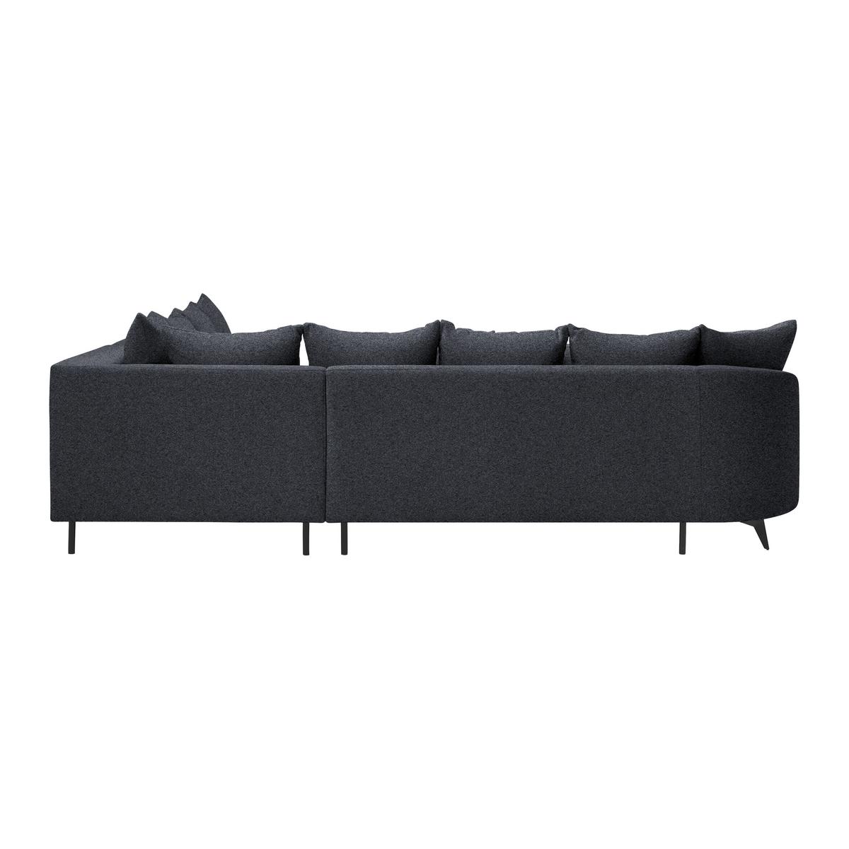 Ecksofa Axel Dunkelgrau - Dunkelgrau/Schwarz, MODERN, Textil/Metall (291/87/250cm) - Mömax