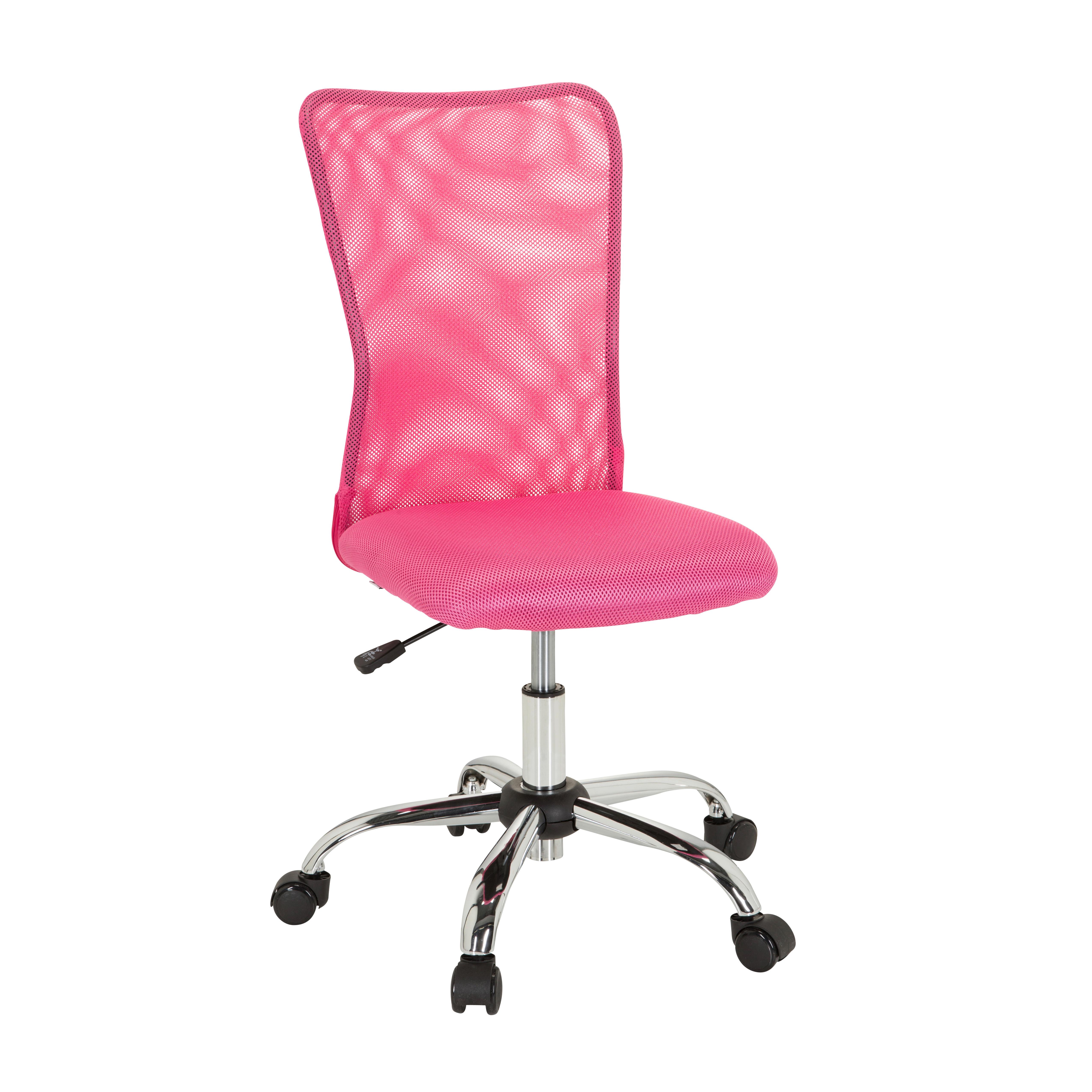Mladinski Vrtljivi Stol Kiddy Net I, Roza - barve kroma/pink, Basics, kovina/umetna masa (54/88/54cm) - MID.YOU