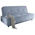 Sofa mit Schlaffunktion in Blau 'Delia' - Blau/Schwarz, MODERN, Holzwerkstoff/Kunststoff (206/95/95cm) - Livetastic Sofa mit Schlaffunktion in Blau 'Delia' - Blau/Schwarz, MODERN, Holzwerkstoff/Kunststoff (206/95/95cm) - Livetastic