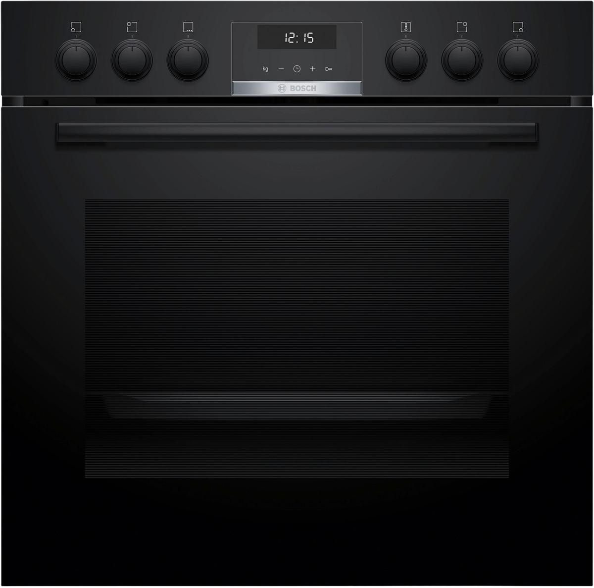 Herdset HND61MATT6 Schwarz - Schwarz, MODERN, Glas/Metall (60cm) - Bosch