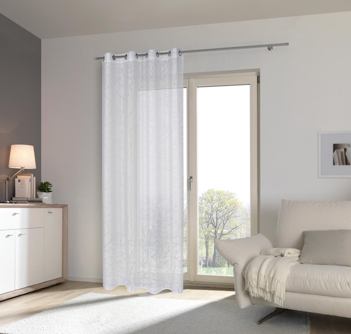 ZASŁONA NA PRZELOTKACH MATERA - biały, Konventionell, tkanina (140/245cm) - Esposa