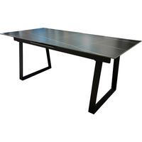 Raztegljiva Miza Rio, Siva, Črna, 180-220x90 - siva/črna, Moderno, kovina/keramika (180-220/75/90cm)